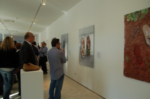 Perusing the exhibits