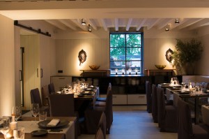 Dining indoors . . . 