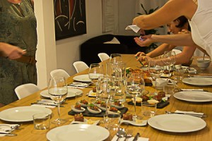 Taking pictures of the results . . . before we demolish them.