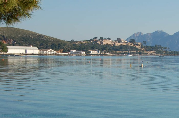 La Fortaleza in the distance from Puerto Pollensa's Pine Walk.