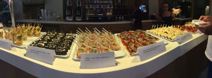 A delicious array of tapas for the event at El Palau Cafe