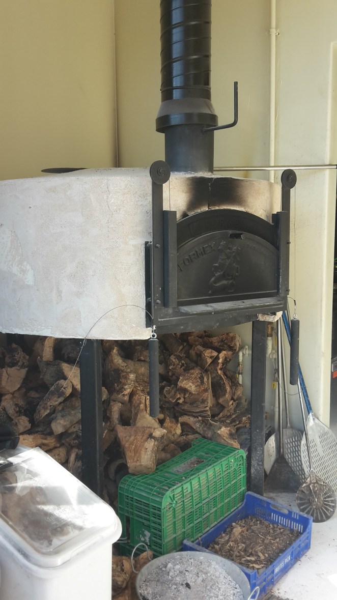Wood-burning stove for cooking