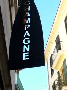 Champagne sign in Palma