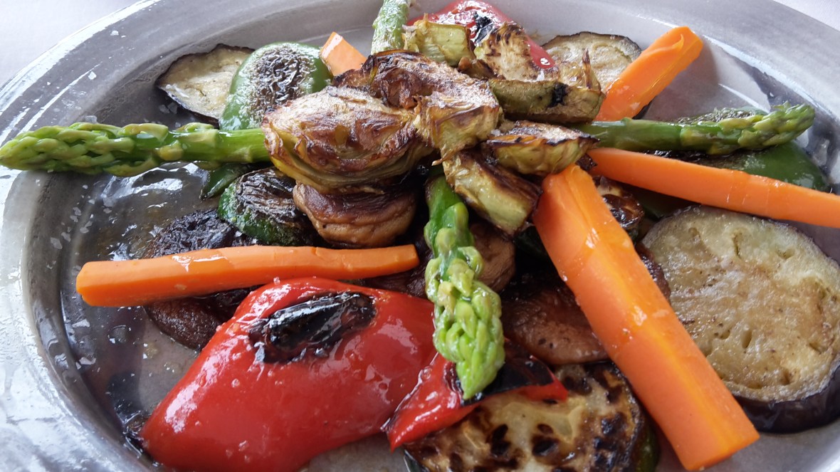 Grilled vegetables at Valparaiso Palace restaurant