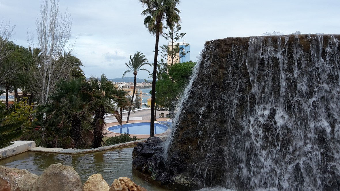 Water feature at the front of Valparaiso Palace & Spa in Palma, Mallorca