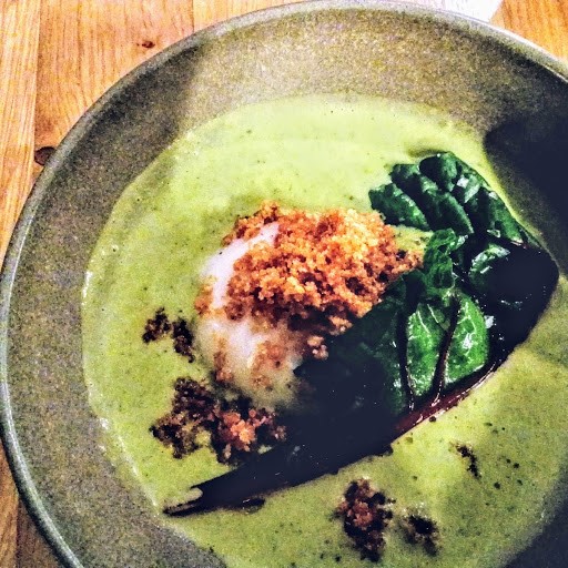 Chard soup with egg at Sa Fabrica