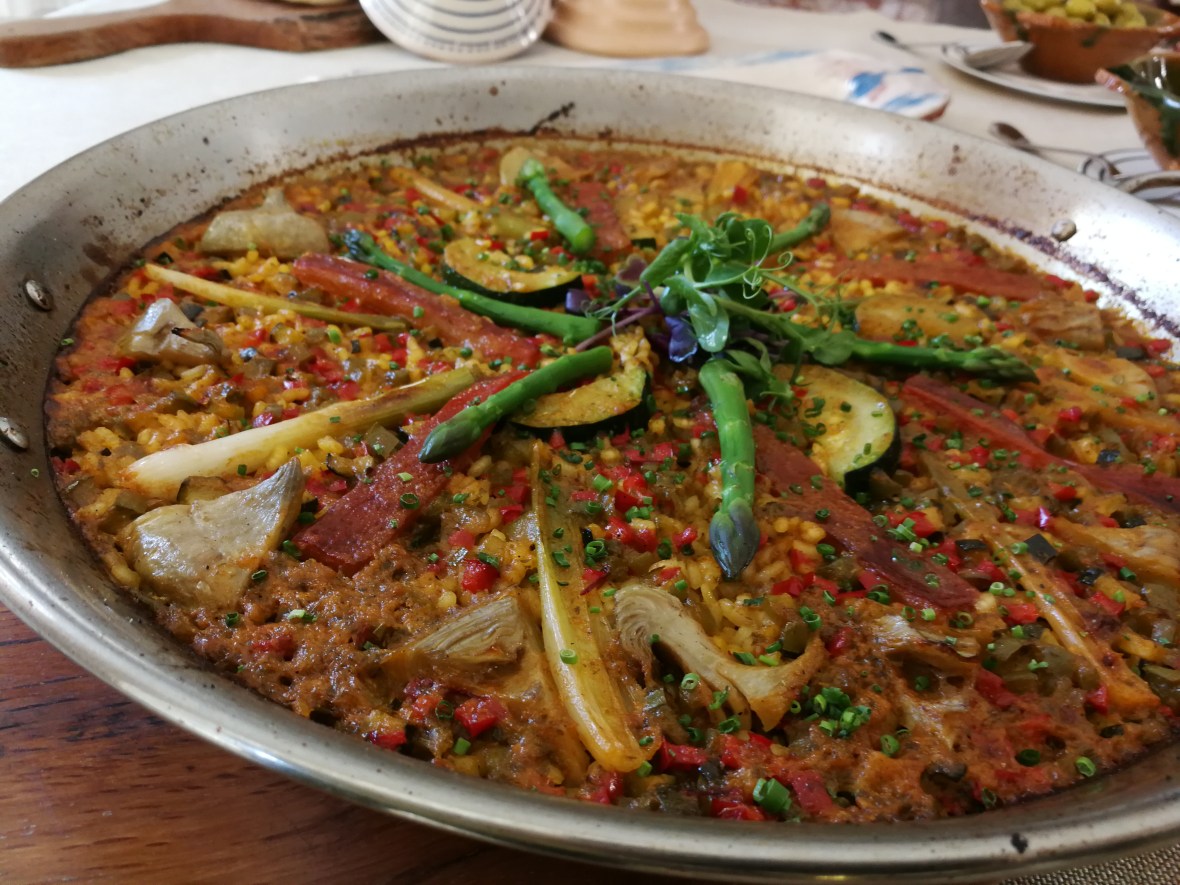 Vegetable paella at Olivera restaurant