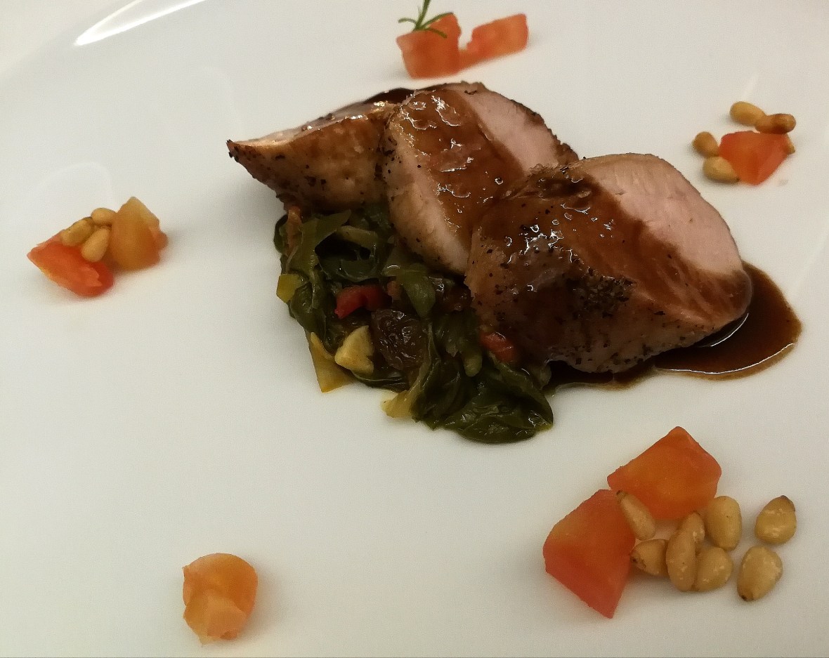 Iberian pork fillet with Mallorcan sauce