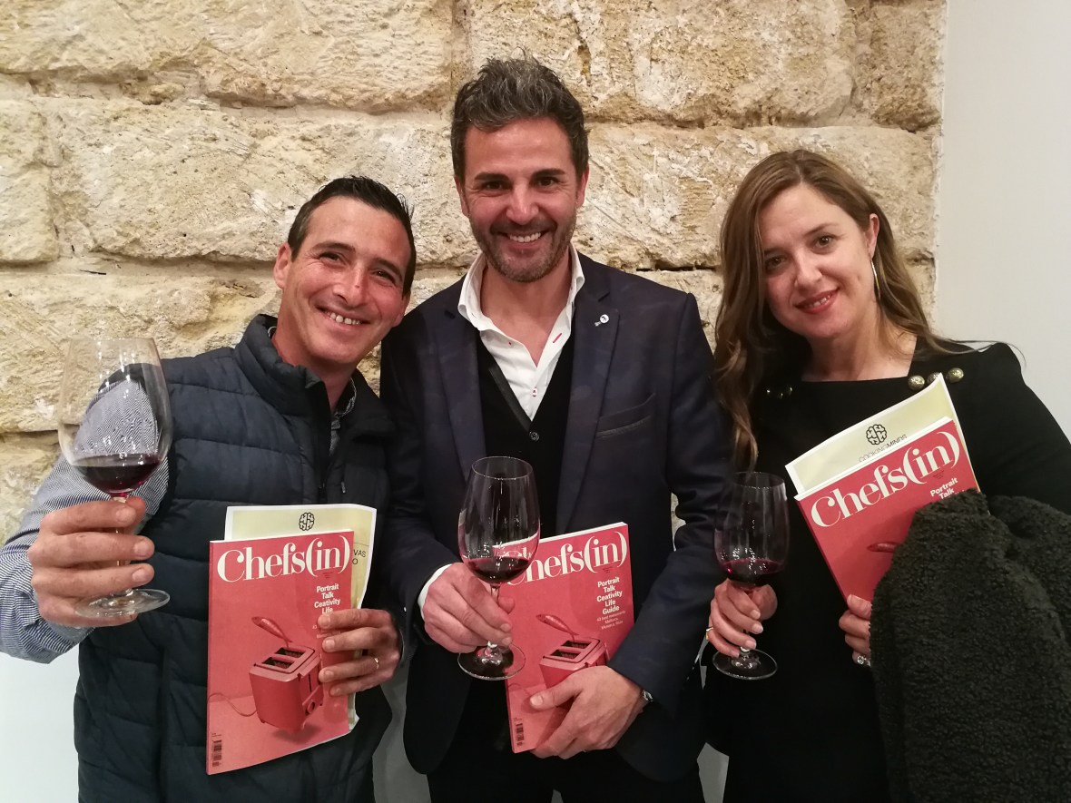 Sommelier, chef, and his wife