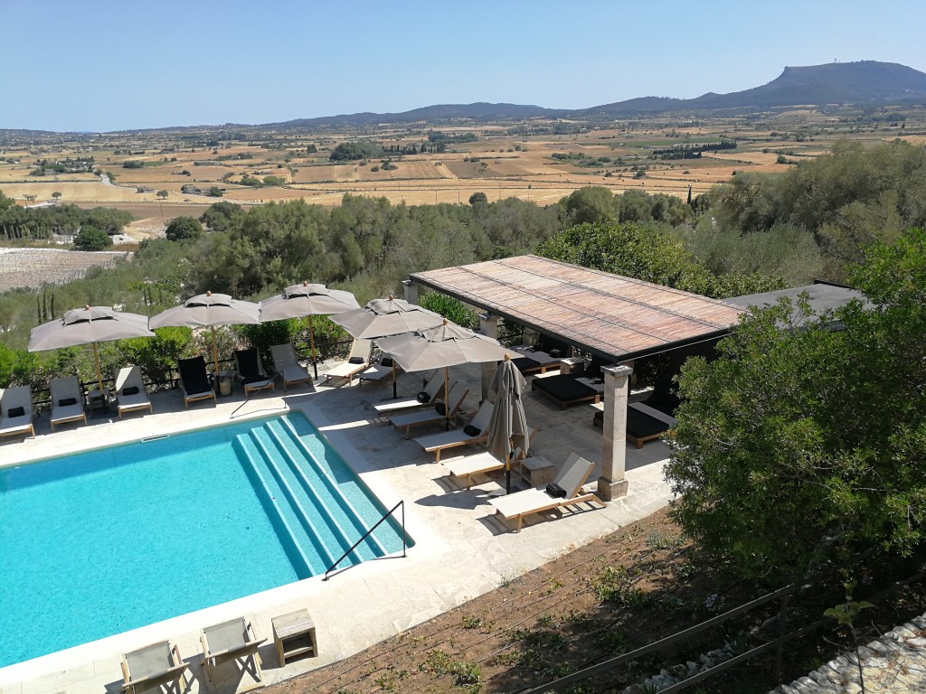 View down to pool at Finca Serena