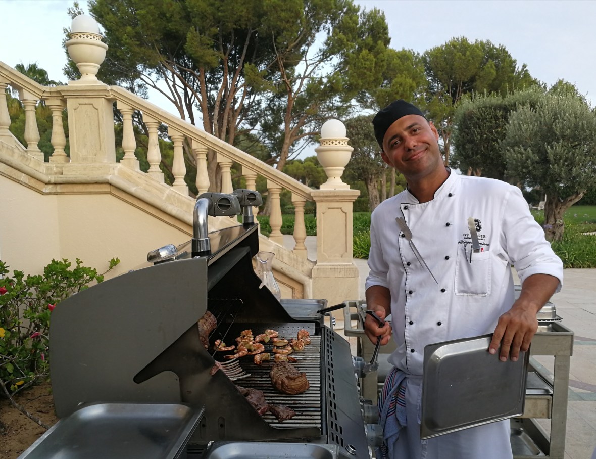 Chef at the Aqua Restaurant BBQ